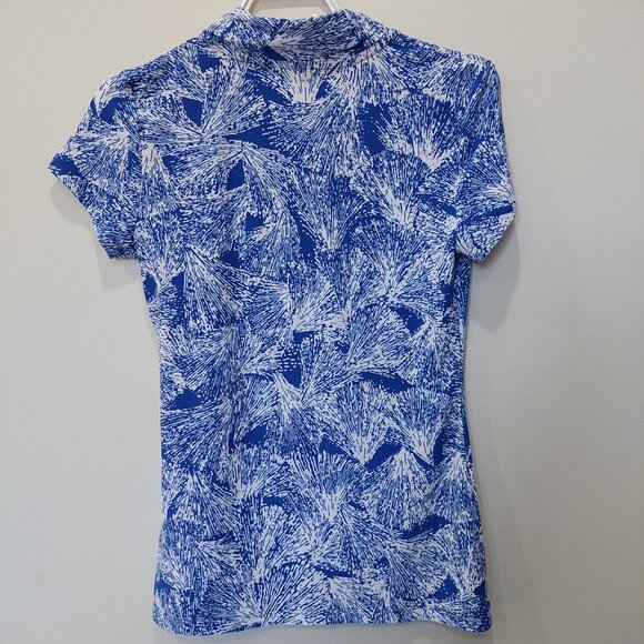 Charter Club Tile-Print Crossover Wrap Stretchy Top from Macy's, Size XS - Picture 3 of 7